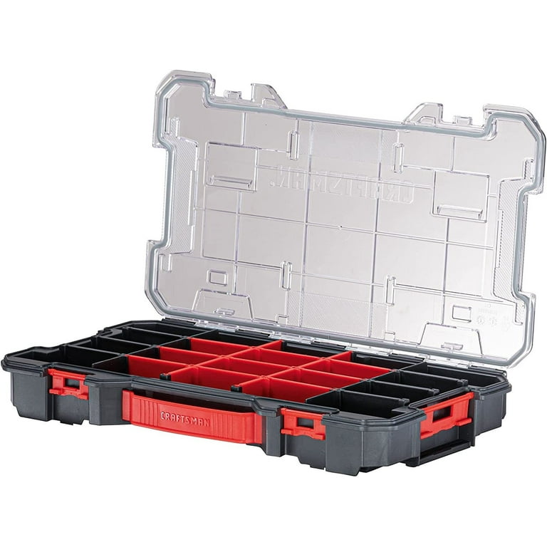 Craftsman VersaStack 9.84 in. W X 2.73 in. H Small Parts Bin Plastic 20  compartments Black/Red