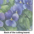thumbnail image 3 of Rhode Island Violets in Watercolor Glass Cutting Board Large 12 in x 15 in, 3 of 5