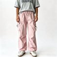 thumbnail image 2 of Men's Cargo Pants Soft Stretch Twill Wide Leg Multi Pocket Daily Outdoor Casual Trousers S-XL, 2 of 8