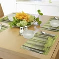thumbnail image 4 of Ambesonne Forest Place Mats Set of 4, Misty Spring Nature, Standard Size, Green Beige, 4 of 6