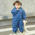 thumbnail image 4 of Esaierr Newborn Girls Boys Snowsuit Cotton Jacket Hooded Romper Jumpsuit Coats Thickening Winter Outwear Autumn Winter Long-Sleeved Jacket for 0-24M, 4 of 5