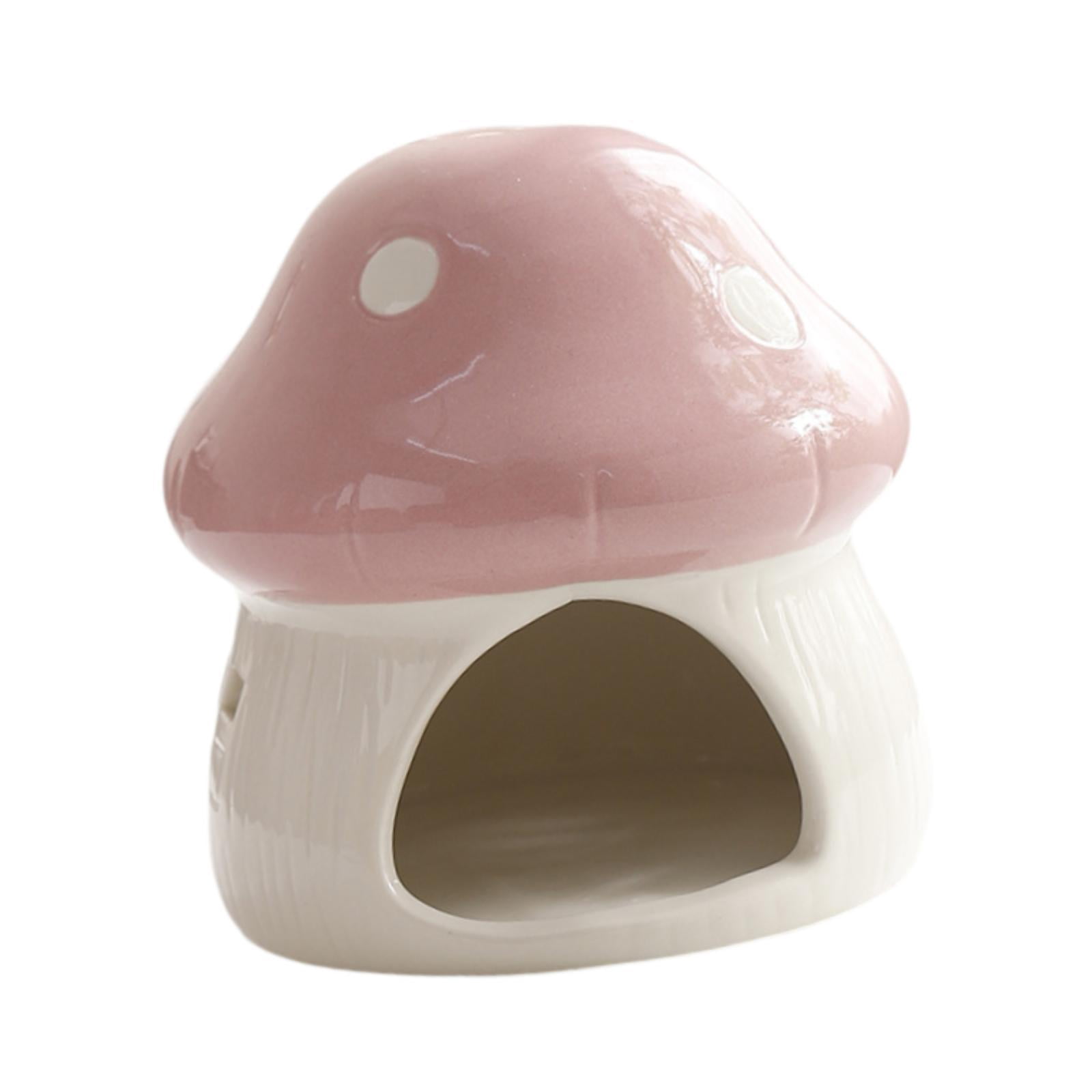 Bvdfgk Ceramic Hamster House Cave Creative Indoor Hideaway House Guinea Pig Hideout for Pink