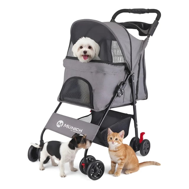 Carriola Para Mascotas Perros Y Gatos Plegable Pet Munich PET-0000