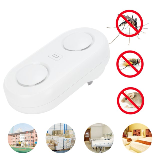 Repelente de ratas Repelente ultrasónico de ratones Conversión automática de frecuencia Repelente de ratas Enchufe estadounidense 110 V Blanco ANGGREK Otros