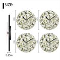 thumbnail image 2 of Battery Operated Analog Wall Clocks Non-Ticking Silent Modern Clock Decorative for Home,Office-Hand-Painted Leaves And Branches On White Background(12inch), 2 of 4