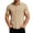 Khaki, variant on Kixjoy Black Shirts for Men Short Sleeve Button Down Big and Tall T Shirts Collared Casual Cozy Dress Shirt Lightweight Basic Trendy T-Shirts with Pockets, Black 3XL