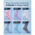 thumbnail image 5 of Pembrook Unisex Non-Binding Diabetic Ankle Socks, Mixed Flowers, Medium, 6 Pairs, 5 of 7
