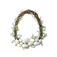 thumbnail image 1 of C Artificial Flower Wreath For Spring And Easter Door Decoration Realistic Egg And Blossom Design For Indoor And Outdoor Use, 1 of 7