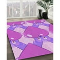 thumbnail image 3 of Ahgly Tapis Rectangulaire Lavable en Machine Intérieur Transitionnel Violet Violet, 2 Pieds x 4 Pieds, 3 of 7
