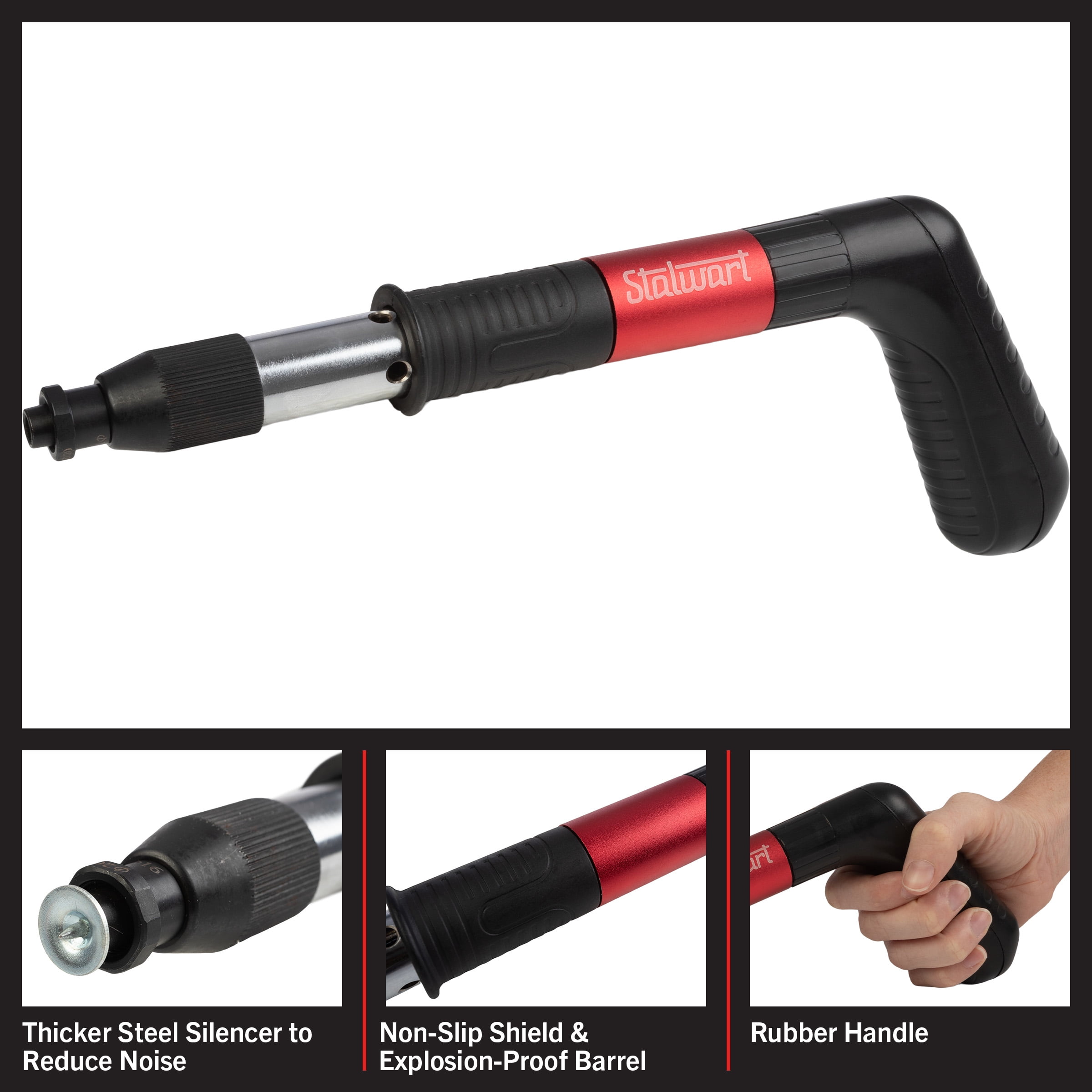 Stalwart Mini Nail Gun - Manual Nail Wall Fastening Tool Kit with 20 Nails