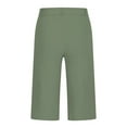 thumbnail image 4 of Women High Elastic Twill Five-Eighths Leggings, Straight Cut, Comfortable Casual Daily Wear, 4 of 5