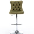 thumbnail image 2 of Velvet Main Fabric - 360° Rotation Ability - Dining Area Decoration - Set of 2 American Stools, 2 of 7