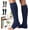 DarkBlue, variant on Compression Socks for Men & Women - 20mmHg Graduated Circulation Support, Open Toe, Cotton Blend, Ideal for Nurses