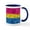 White/Navy Inside, variant on CafePress - Abstract Paint Splatter Pansexual Pride Flag Mugs - 11 oz Ceramic Mug - Novelty Coffee Tea Cup