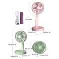 thumbnail image 4 of Ventilador de escritorio multifuncional USB, soporte para teléfono móvil, ventilador pequeño telescópico plegable, verde, 4 of 4