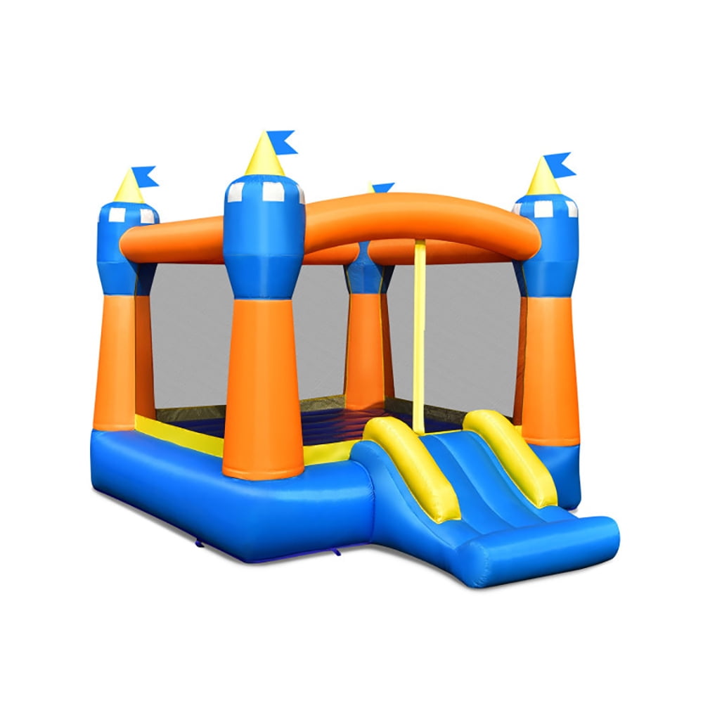 Aimee Lii Kids Inflatable Bounce House Magic Castle with Large Jumping Area without Blower, Playhouse for Kids Outdoor