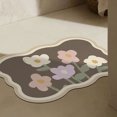thumbnail image 5 of Alfombra de baño de microfibra suave súper absorbente, diseño antideslizante que garantiza la seguridad, lavable a máquina para un fácil cuidado, atractivo patrón floral que ilumina su hogar, 5 of 5