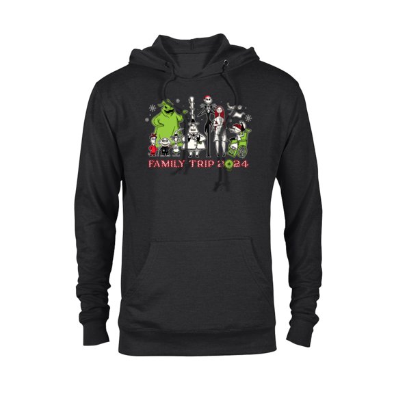 Disney The Nightmare Before Christmas Snow Family Trip 2024 - Pullover Hoodie for Adults - Customized-Black