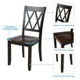 thumbnail image 5 of Harper & Bright Designs Farmhouse Wood 5 Pieces Dining Table Set for 4, Rectangle Kitchen Table Set with 4 Chairs, Black+Cherry, 5 of 13