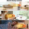 thumbnail image 6 of Space Heater, 600W Small Desk Heater for Indoor Use,Fast Safety Personal Desktop Heaters for Bedroom Table Home Office(Orange), 6 of 14