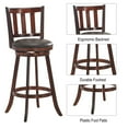 thumbnail image 6 of Costway Set of 4 29.5'' Swivel Bar Stool Leather Padded Dining Kitchen Pub Bistro Chair Low Back, 6 of 9