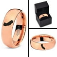 thumbnail image 4 of Tungsten California The Golden State Band Ring 7mm Men Women Comfort Fit 18k Rose Gold Dome Polished, 4 of 4