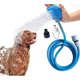 thumbnail image 1 of Cabezal de ducha para mascotas, caseta para patas, accesorio de baño para perros con cepillo, manguera de PVC y 2 adaptadores de manguera para perros y gatos., 1 of 5