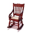 thumbnail image 1 of Dollhouse Chairs 2PCS Miniature Rocking Chair 1:12 Scale Wooden FurnitureAccessories Tiny Mini HouseHome Outdoor Cake Topper Decoration ModelLiving Room Scene Christmas Craft, 1 of 1