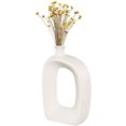 thumbnail image 1 of Jarrón de cerámica blanca, diseño alto, jarrones decorativos para banquetes de boda, decoración de flores, accesorios de arreglos para la oficina en casa, medio Feliz Sencillez, 1 of 4