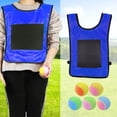 thumbnail image 4 of 1 chaleco de jersey adhesivo para niños, chaleco de jersey adhesivo para lanzar pelotas, juguetes deportivos para exteriores, azul, 4 of 5