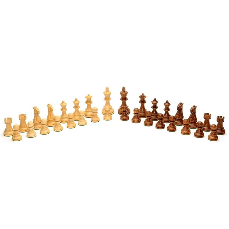 WE Games Luxury English Style Chess Set - Weighted Pieces & Walnut