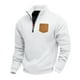thumbnail image 2 of pstuiky camisetas de manga larga para hombre, Sudadera con capucha informal de manga larga con cuello alto y media cremallera para hombre, color sólido, transpirable xxxl, 2 of 7