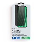 onn Privacy Screen Protector for iPhone® 17e / 16e / 14 / 13 / 13 Pro, Provides Ultimate Protection with Durable Glass by Corning™, Plus Advanced Easy Application Tray
