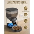 thumbnail image 4 of Automatic Cat Feeder and Water Fountain, 4L/16Cups Pet Dry Food Dispenser 2L Water Dispenser, Locking Lid, Programmable Timer 6 Daily Meals, 10s Voice Recorder, Cat Accessories for Puppy Kitten, 4 of 8