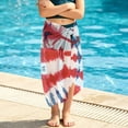 thumbnail image 5 of BLTIBY Beach Cover Ups Skirts for Girls Long Sarong Wraps Skirt Lightweight Swimsuit Coverup Skirt Stylish Bikini Cover Up Red Free Size, 5 of 9