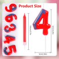 thumbnail image 2 of Birthday Candle 3D Shape Blue Red Candles with Spider Web Spider Birthday Number 4 Candle Decoration Suitable for Spider Theme Birthday Anniversary Wedding Party Graduation Party, 2 of 5