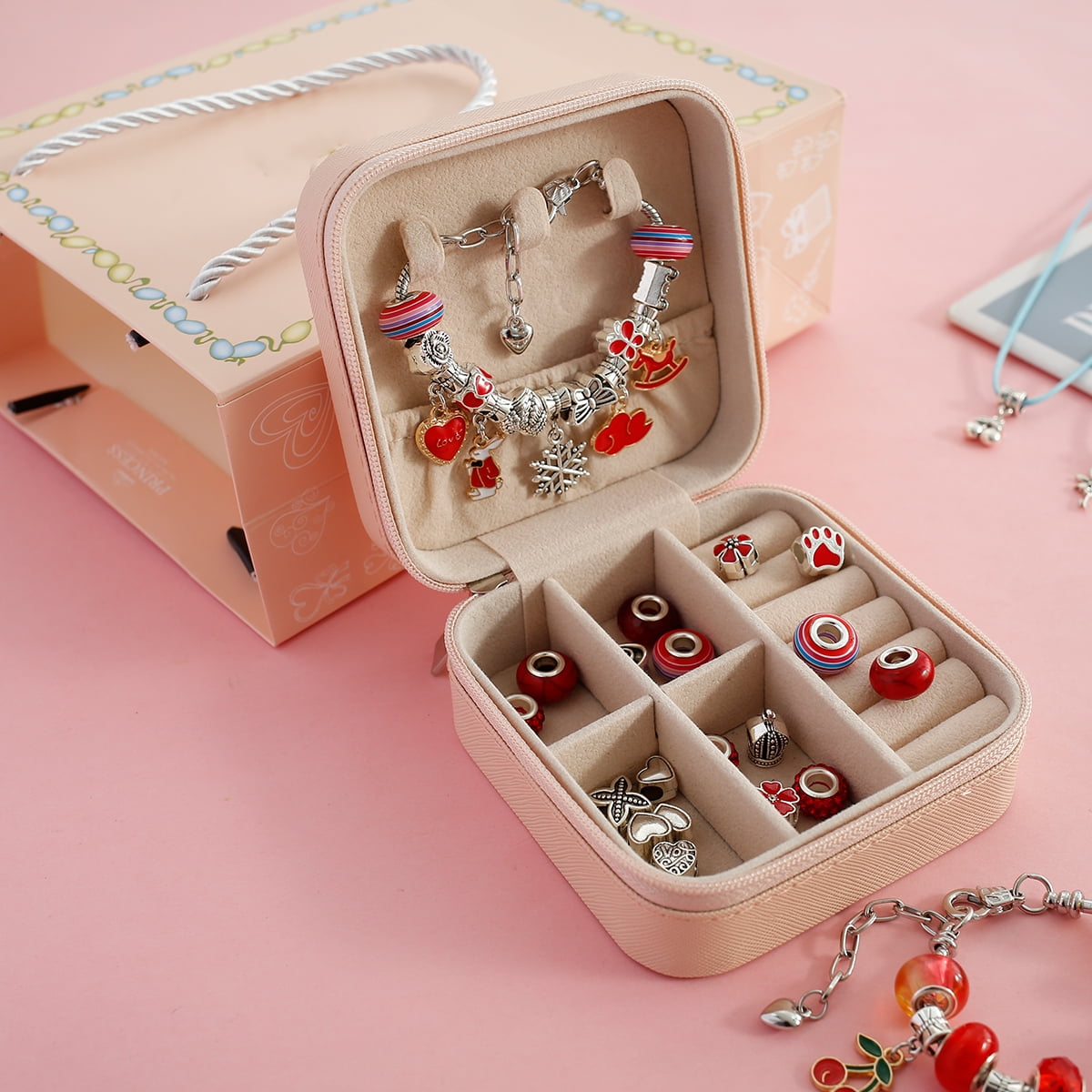 Personalized Valentines Day Craft Kit for Kids Bracelet Making Kit