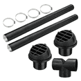 thumbnail image 1 of Conduit de Tuyau de Chauffage de Voiture 75mm Ensemble de Clips de Tuyau de Sortie d'Air Chaud, 1 of 5