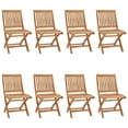 thumbnail image 3 of vidaXL Folding Patio Chairs with Cushions 8 pcs Solid Teak Wood, 3 of 12