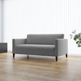 thumbnail image 5 of No. 918 Bellamy Modern Honeycomb Stretch Fit Elastic Loveseat Cover, Gray, 5 of 7