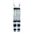 thumbnail image 7 of Women's Strapy Wide Leg Jumpsuits Pleated Tie-Dye Rompers Overalls Sleeveless Baggy One Piece Outfits Pants with Pockets, 7 of 7