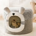 thumbnail image 4 of Cama para gatos para gatos de interior, cueva para gatos con almohada acolchada lavable extraíble, cueva para gatos suave y acogedora, casa para gatos S Sunnimix Cama nido, 4 of 8