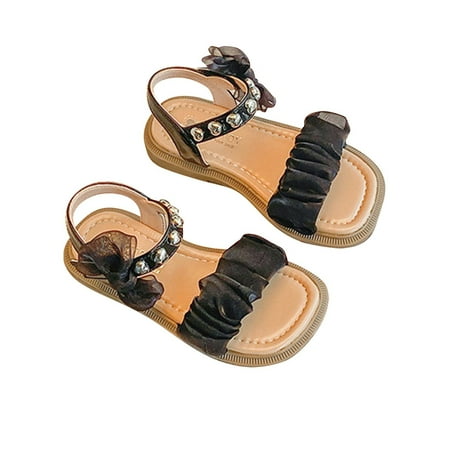 

Girls Sandals Open Toe Mesh Cartoon Sandals Bowknots Flat Sandals Summer Shoes First Walking Footwear