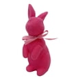 thumbnail image 1 of Easter Flocked Bunny Goth Figurine with Bow Tie 8.4" Easterween Rabbit Tabletop Decorations for Easter Centerpieces Easterween Ornament Spring Home Party Mantel Decor, 1 of 6
