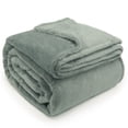 thumbnail image 3 of Regal Living Ultra Soft Plush Fleece Blanket, Double-Sided Cozy Warm Queen, Sage, 92" x 90", 3 of 9
