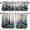 Style-4, variant on Forest Kitchen Valance Curtain, Watercolor Style Nature Woodland Green Forest Mountain Plant Pattern Window Treatment Rod Pocket Drapes for Bedroom Office Living Room Cafe Decor 54x18inch