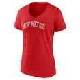 thumbnail image 2 of Women's Cherry New Mexico Lobos Arch V-Neck T-Shirt, 2 of 3