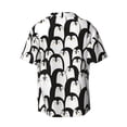 thumbnail image 2 of Wukai Cartoon Penguin Men's Casual Short-Sleeve Button Down Shirt - Lightweight Summer Dress Shirt for Daily Wear-XX-Large, 2 of 7