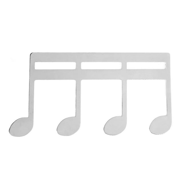 Metal Sheet Music Clip with Note Pattern, Delicate Page Holder for Piano and Guitar, Silver