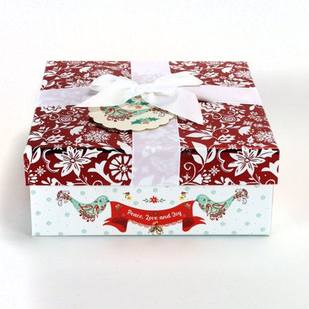 The Pioneer Woman Christmas Deluxe Square Gift Box, Love Joy